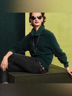 CAbi #3532 Cowl Neck Pullover Sweater size large